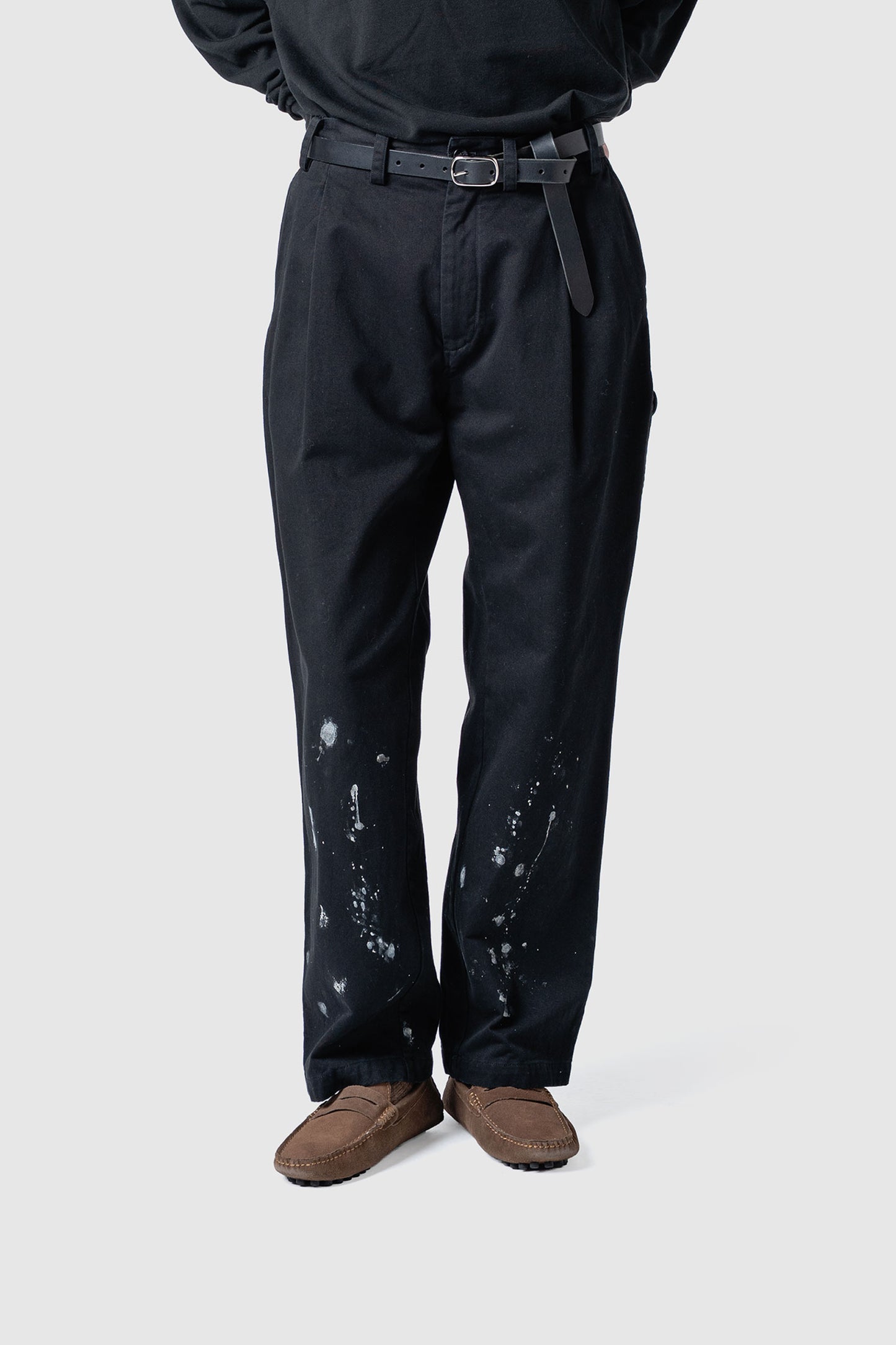 COTTON DRIPPING TUCK PANTS