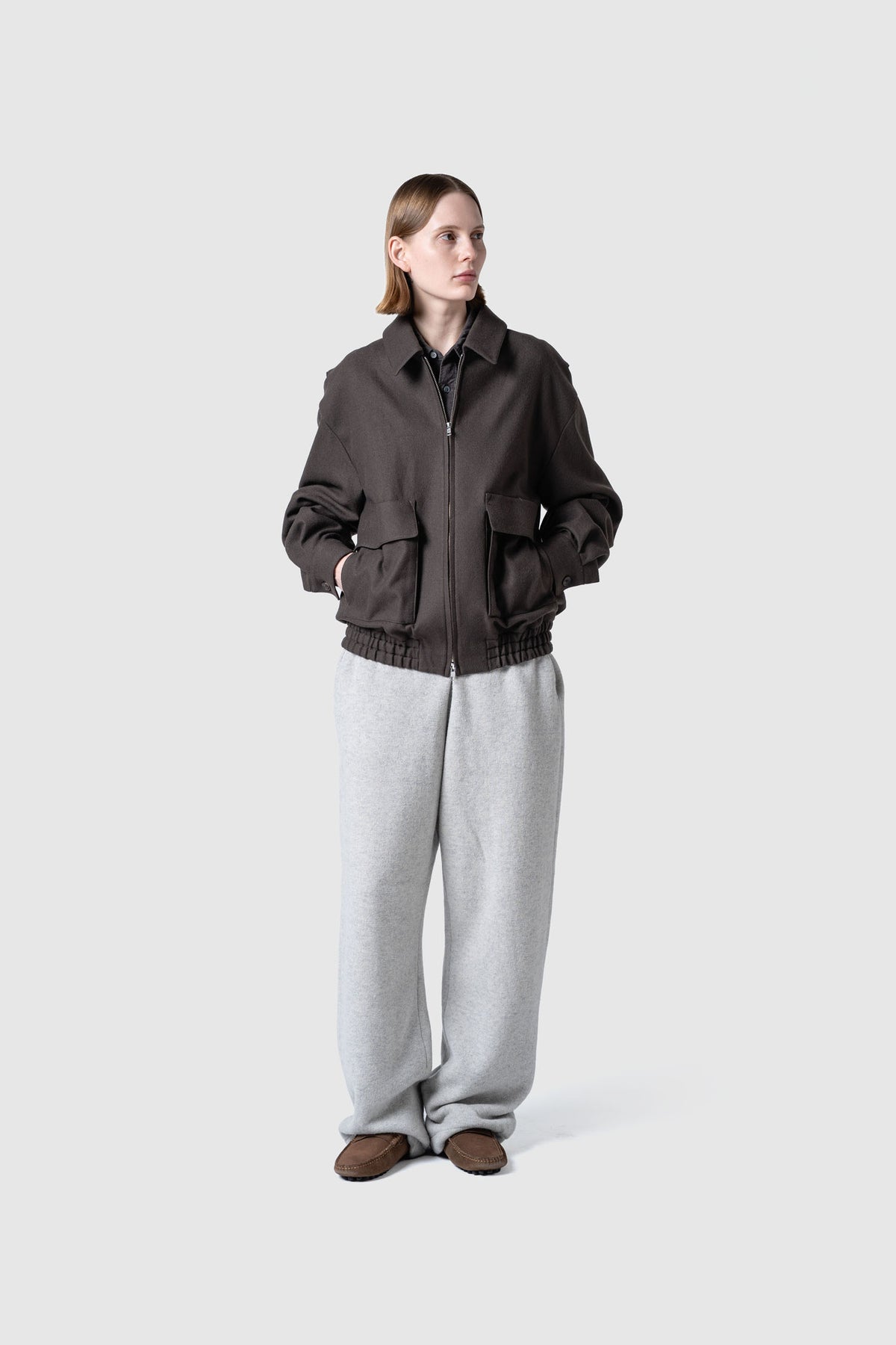 WOOL TWEED FLIGHT JACKET