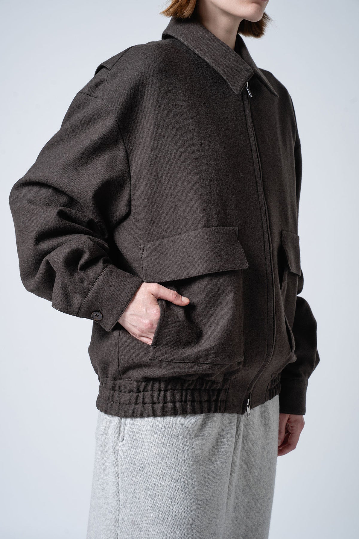 WOOL TWEED FLIGHT JACKET