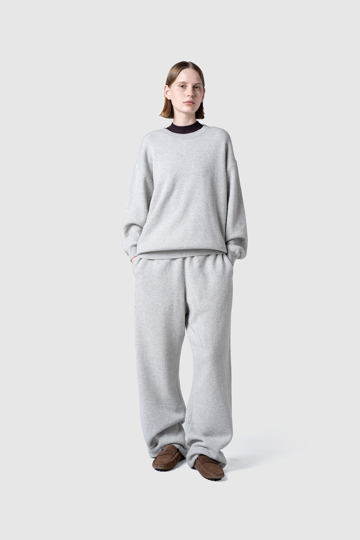 WOOL TERRY KNIT PANTS