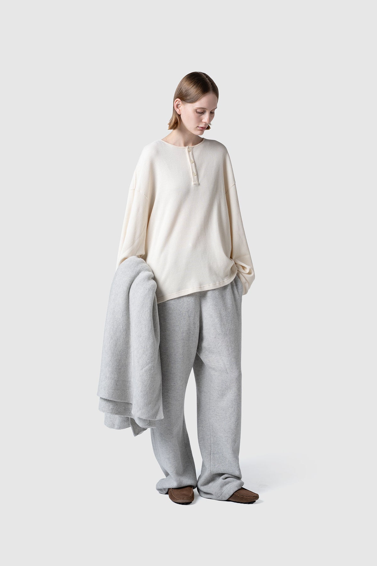 WOOL TERRY KNIT PANTS