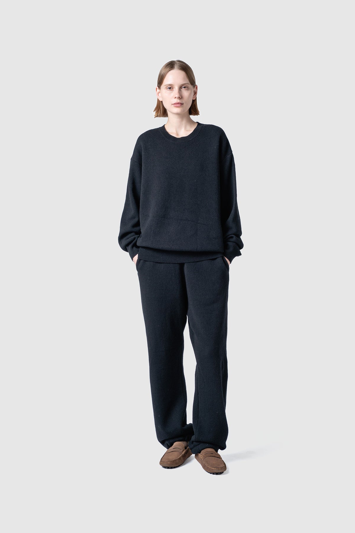 WOOL TERRY KNIT PANTS