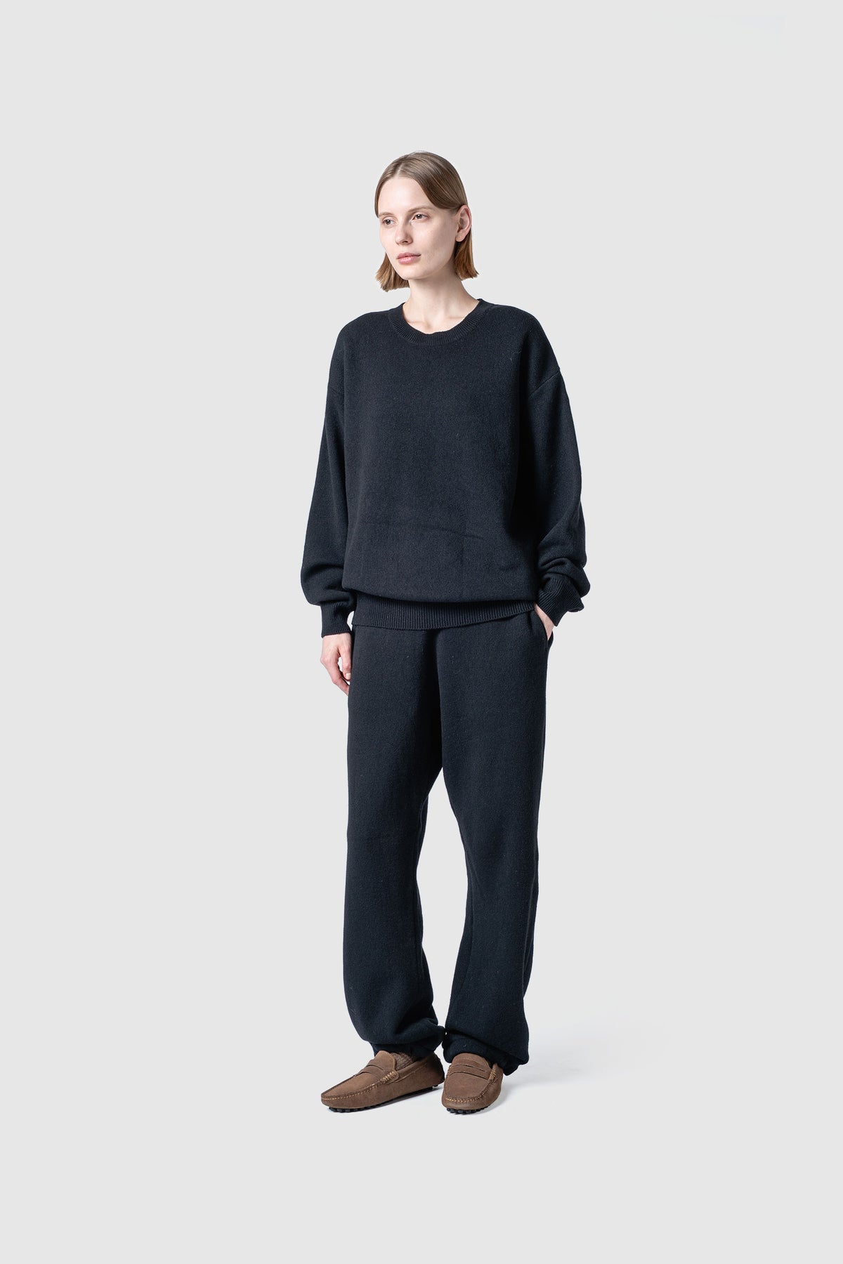 WOOL TERRY KNIT PANTS