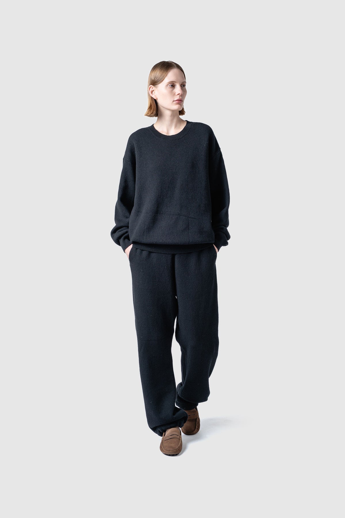 WOOL TERRY KNIT PANTS
