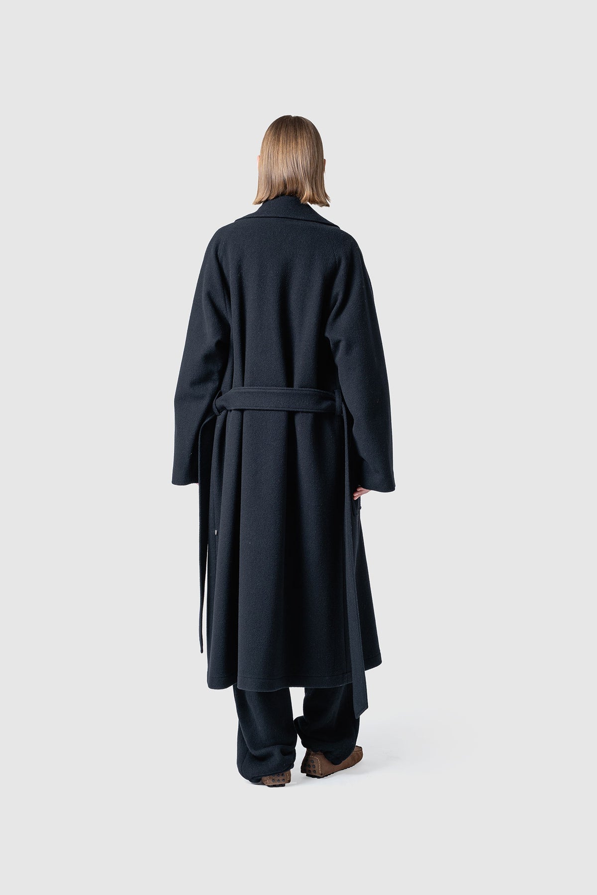 HIGH GAGE WOOL FLEECE GAWN COAT