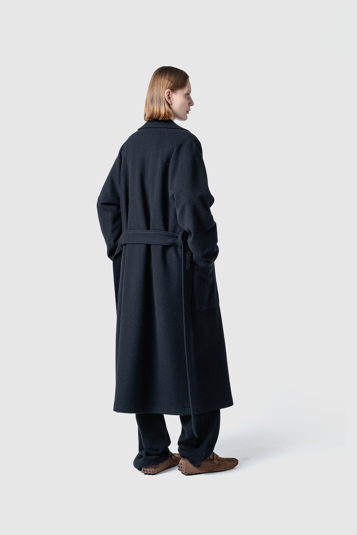 HIGH GAGE WOOL FLEECE GAWN COAT