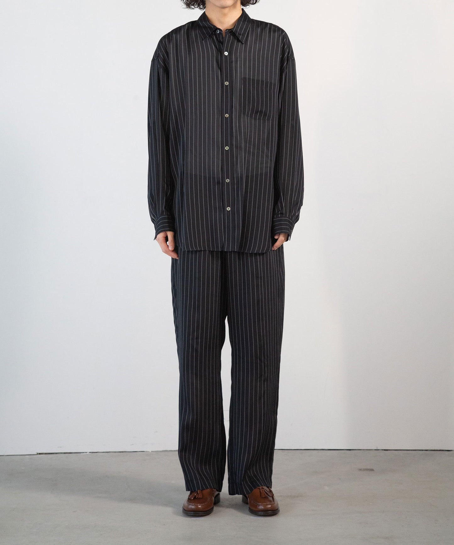 Cupro Stripe L/S Shirt