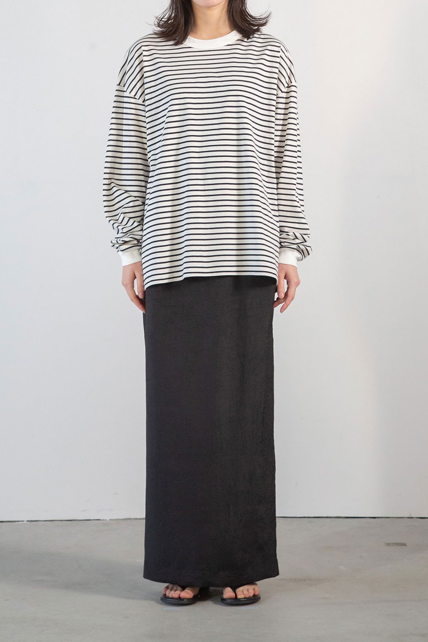 Sheer Border Long Sleeve T-Shirt