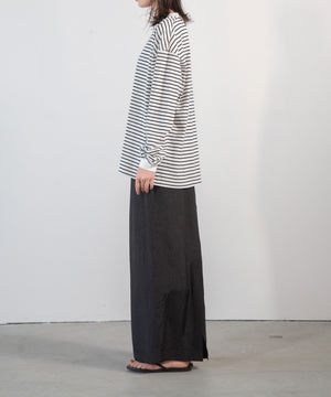 Sheer Border L/S T-Shirt
