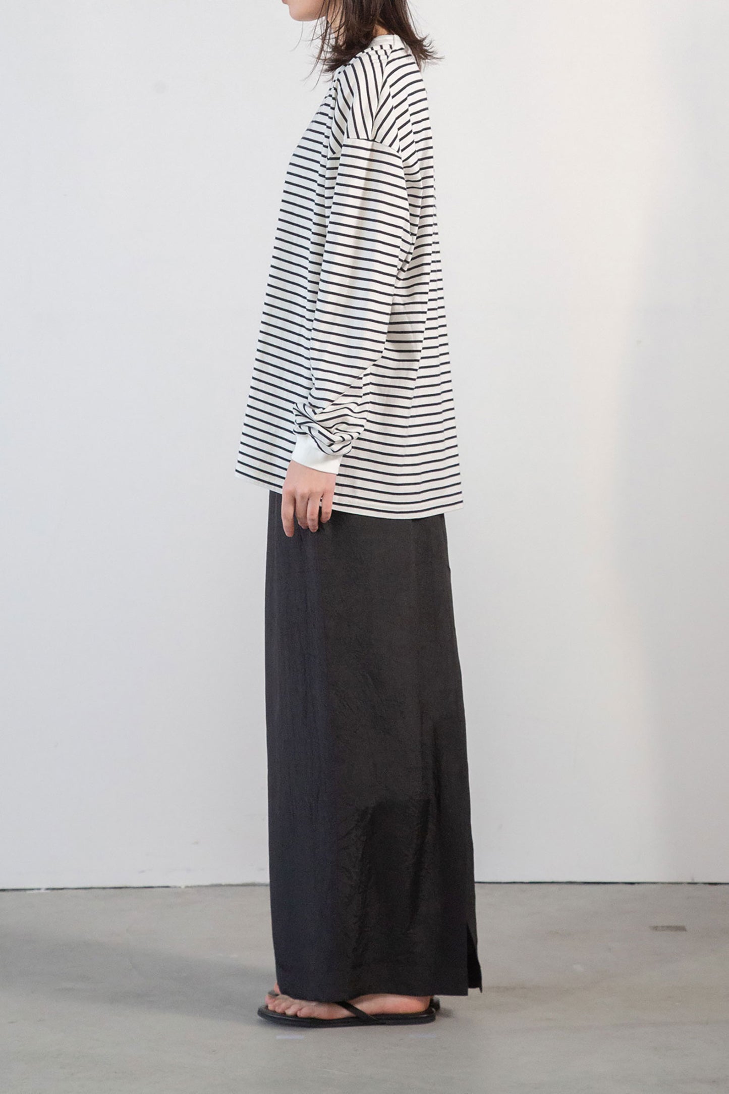 Sheer Border Long Sleeve T-Shirt