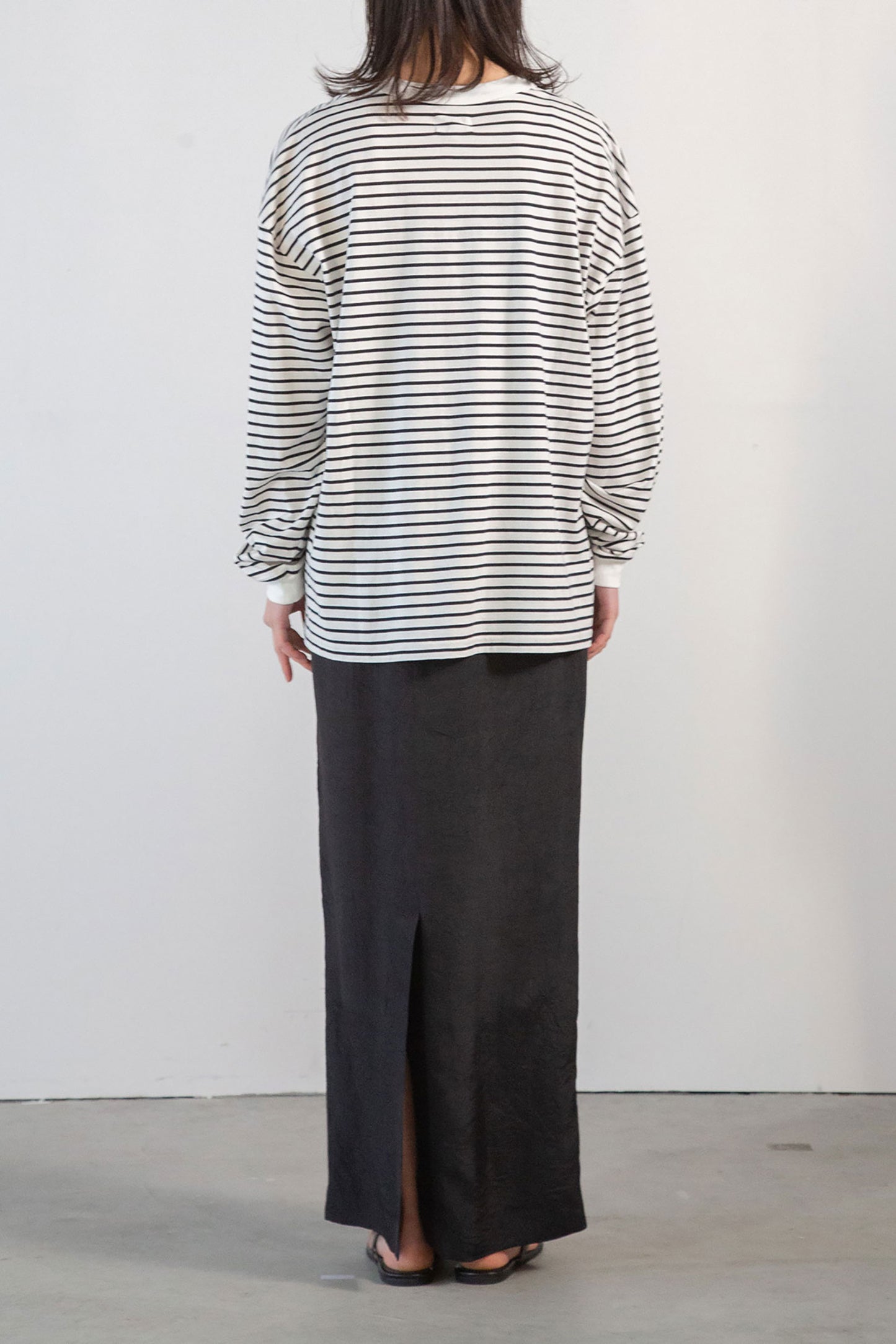 Sheer Border Long Sleeve T-Shirt