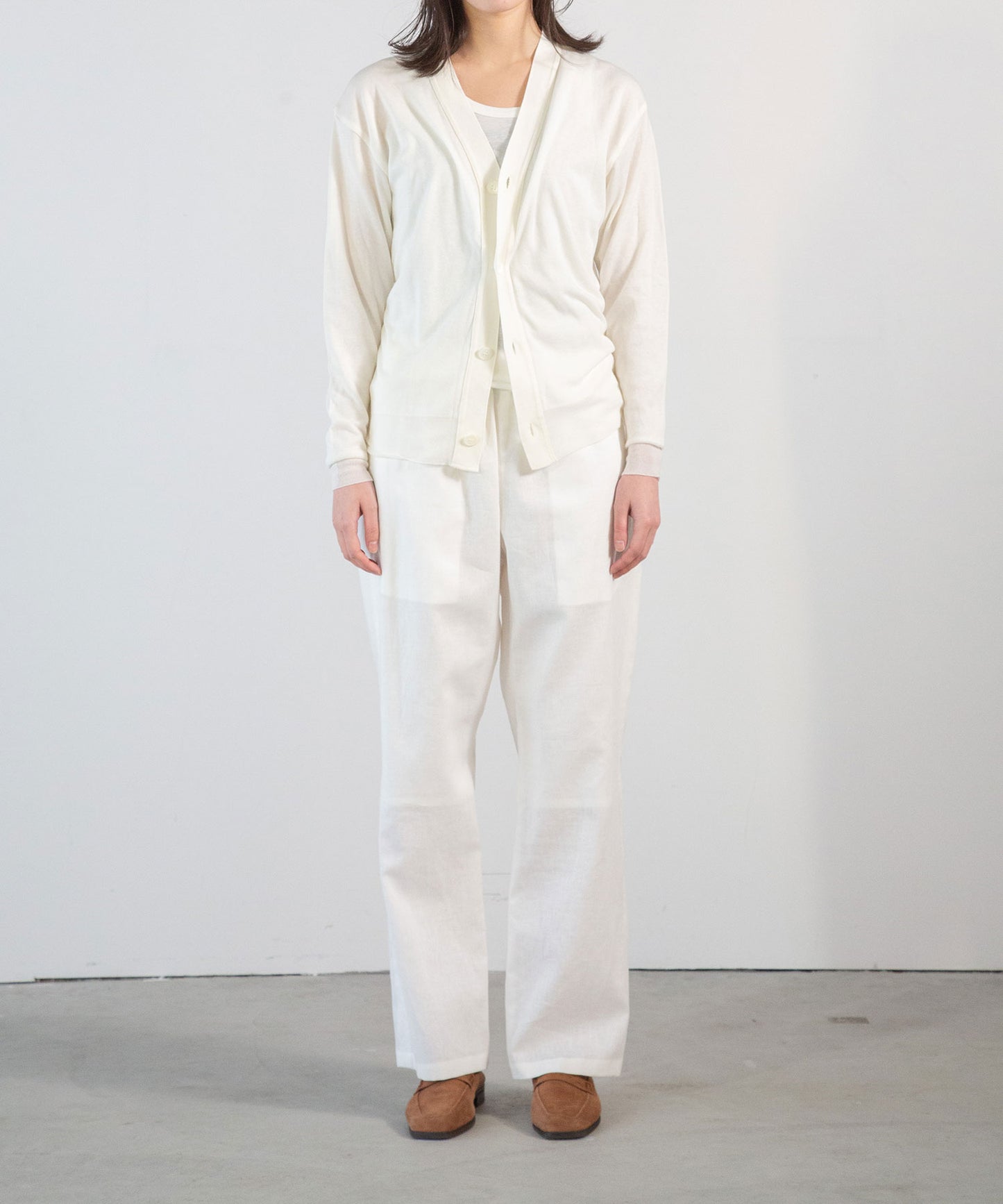 Soft Cotton/Cupro Knit Cardigan