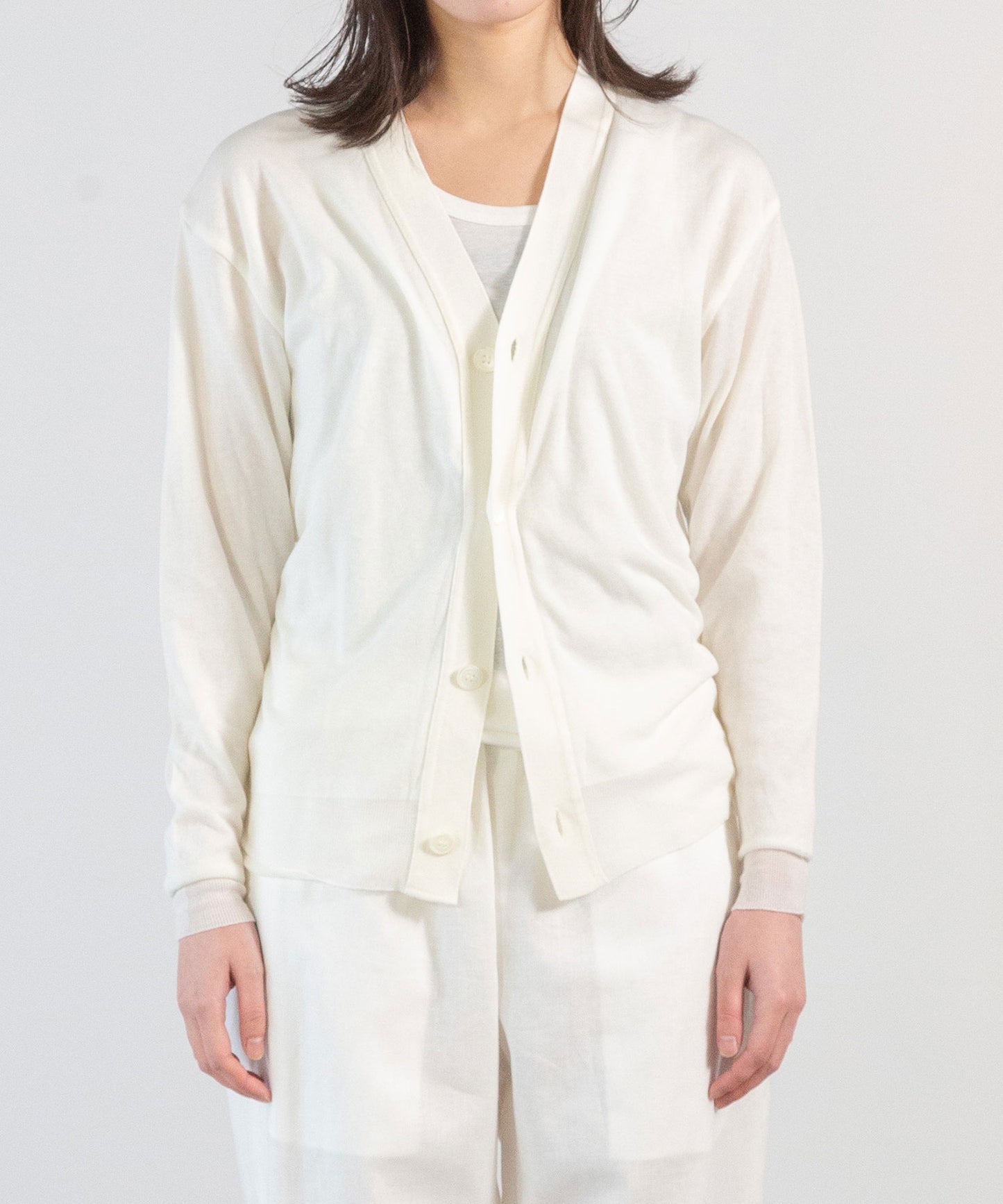Soft Cotton/Cupro Knit Cardigan