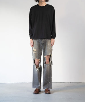 Organic Cotton Denim Pants*Crashed