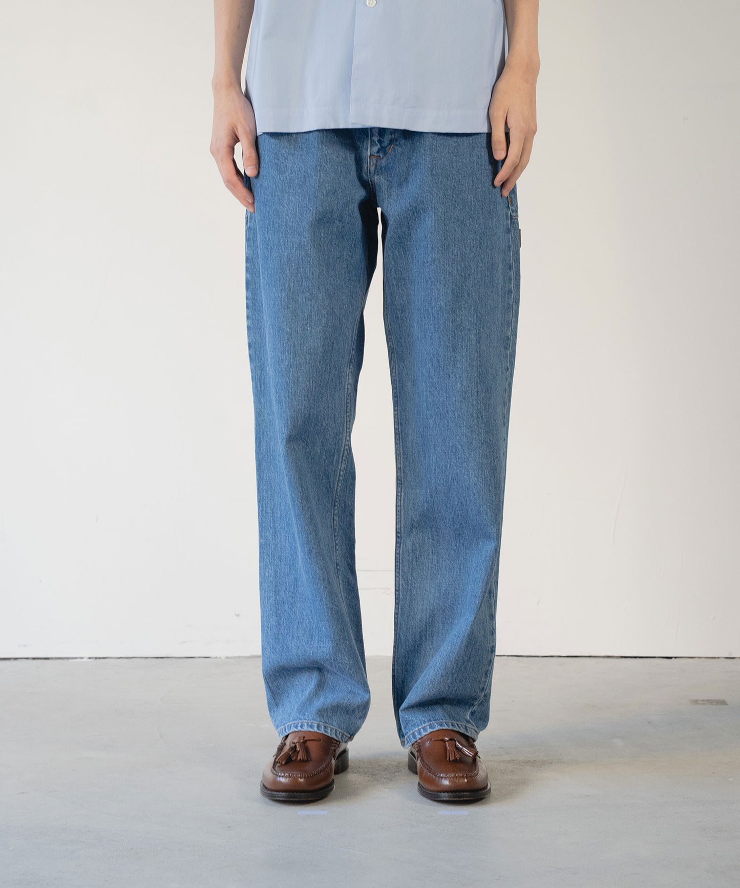 Organic Cotton Denim Pants*Vintage Washed
