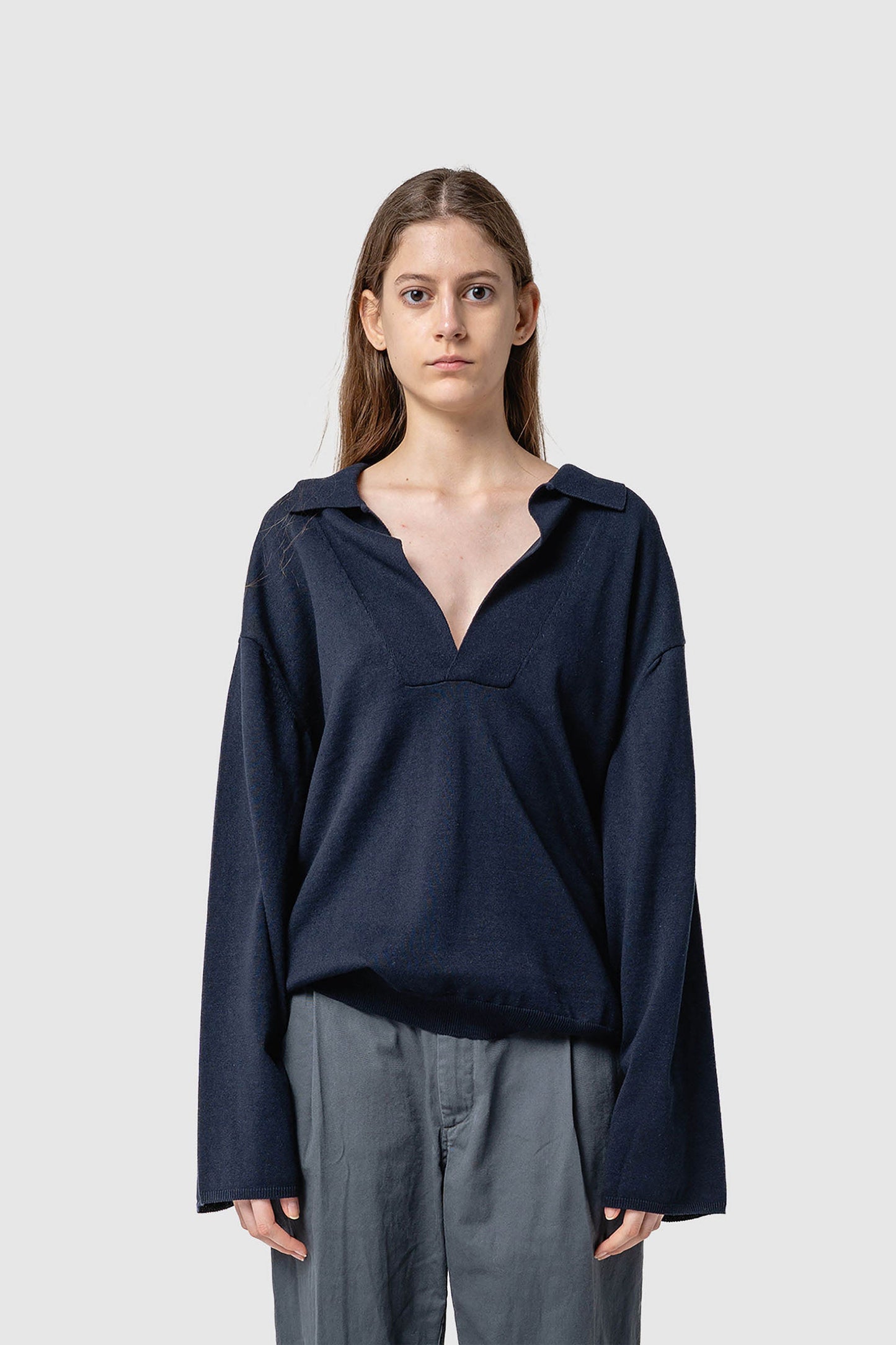 LINEN/COTTON BIG KNIT TOP
