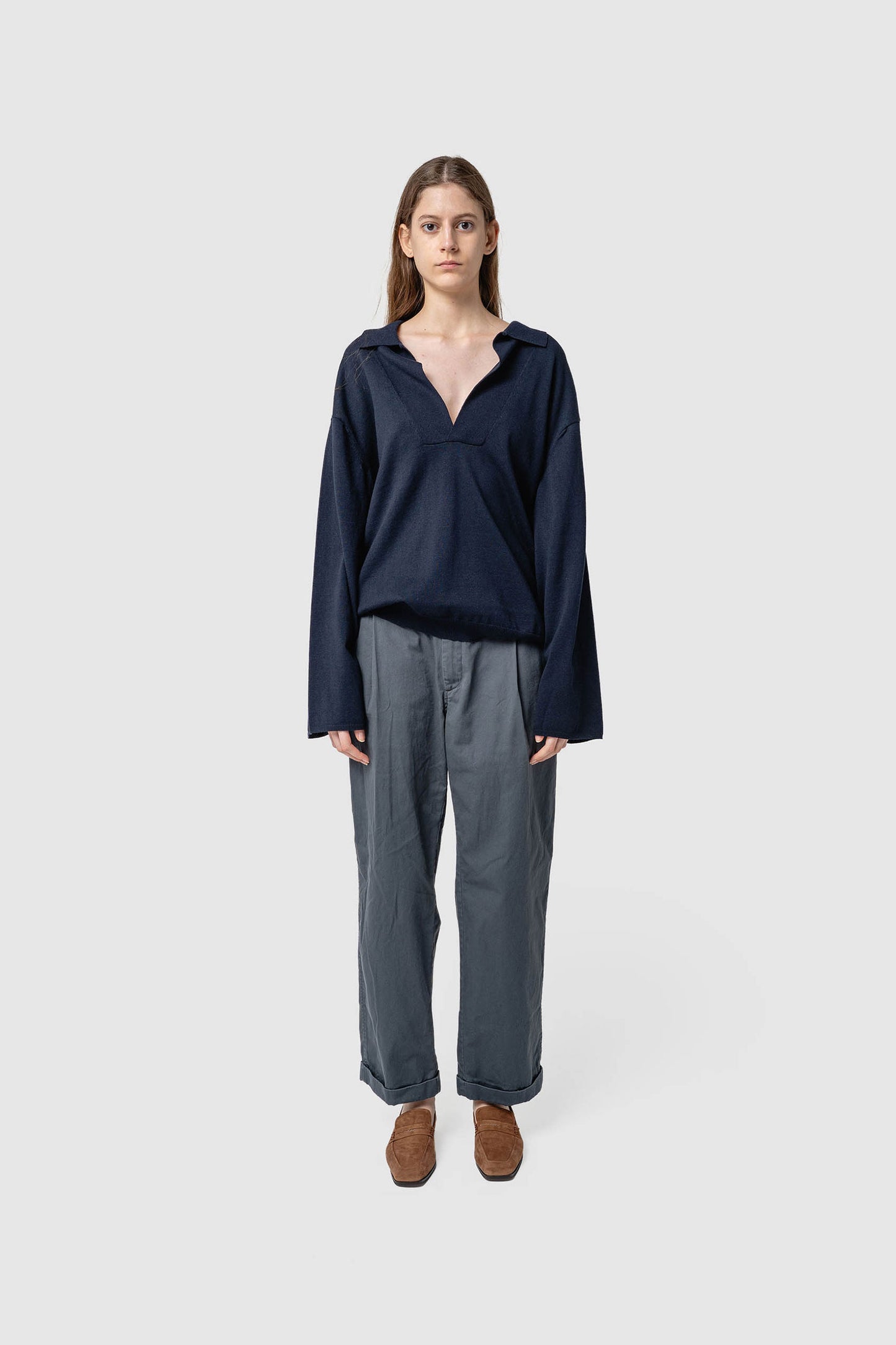 LINEN/COTTON BIG KNIT TOP