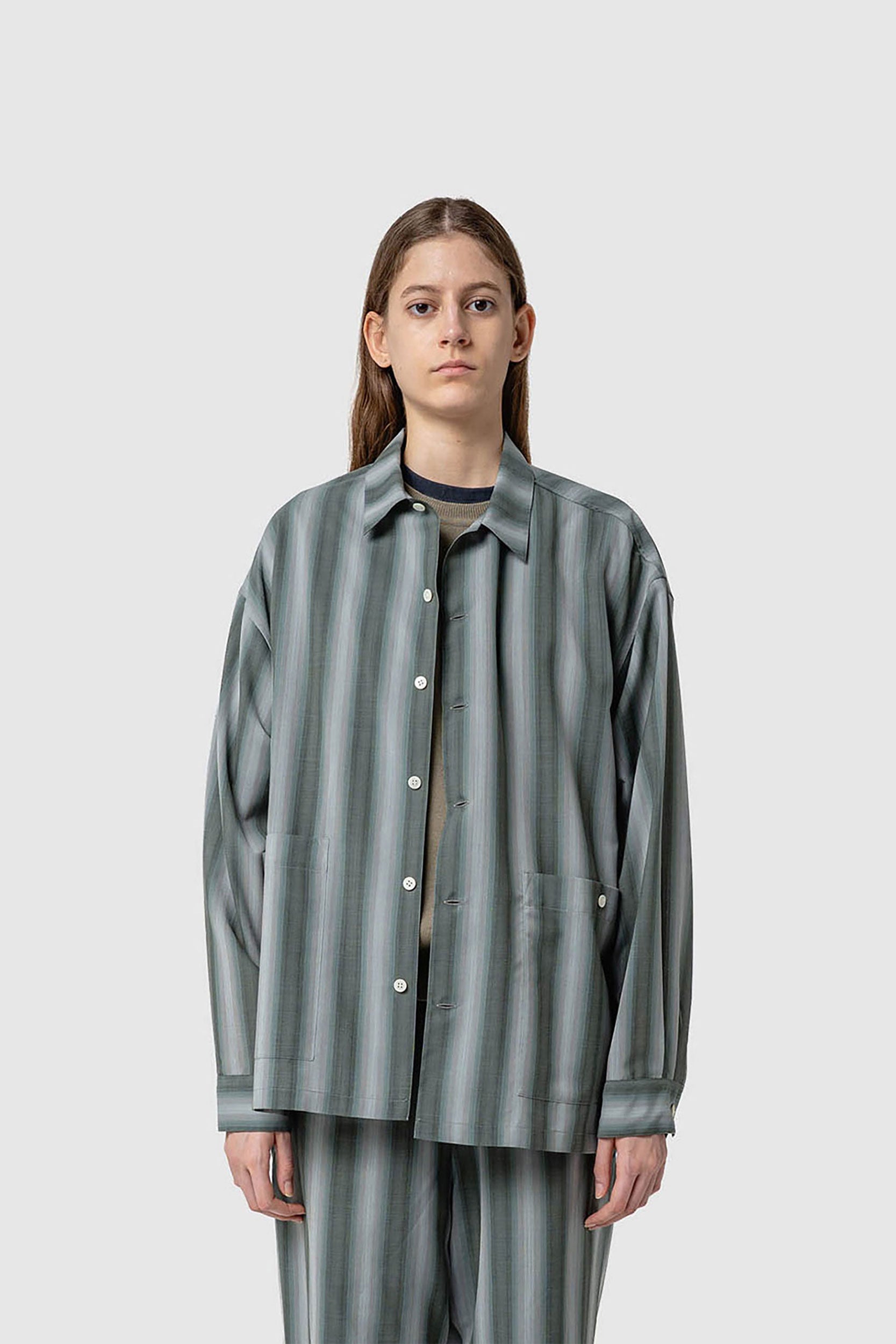 OMBRE STRIPE L/S SHIRT