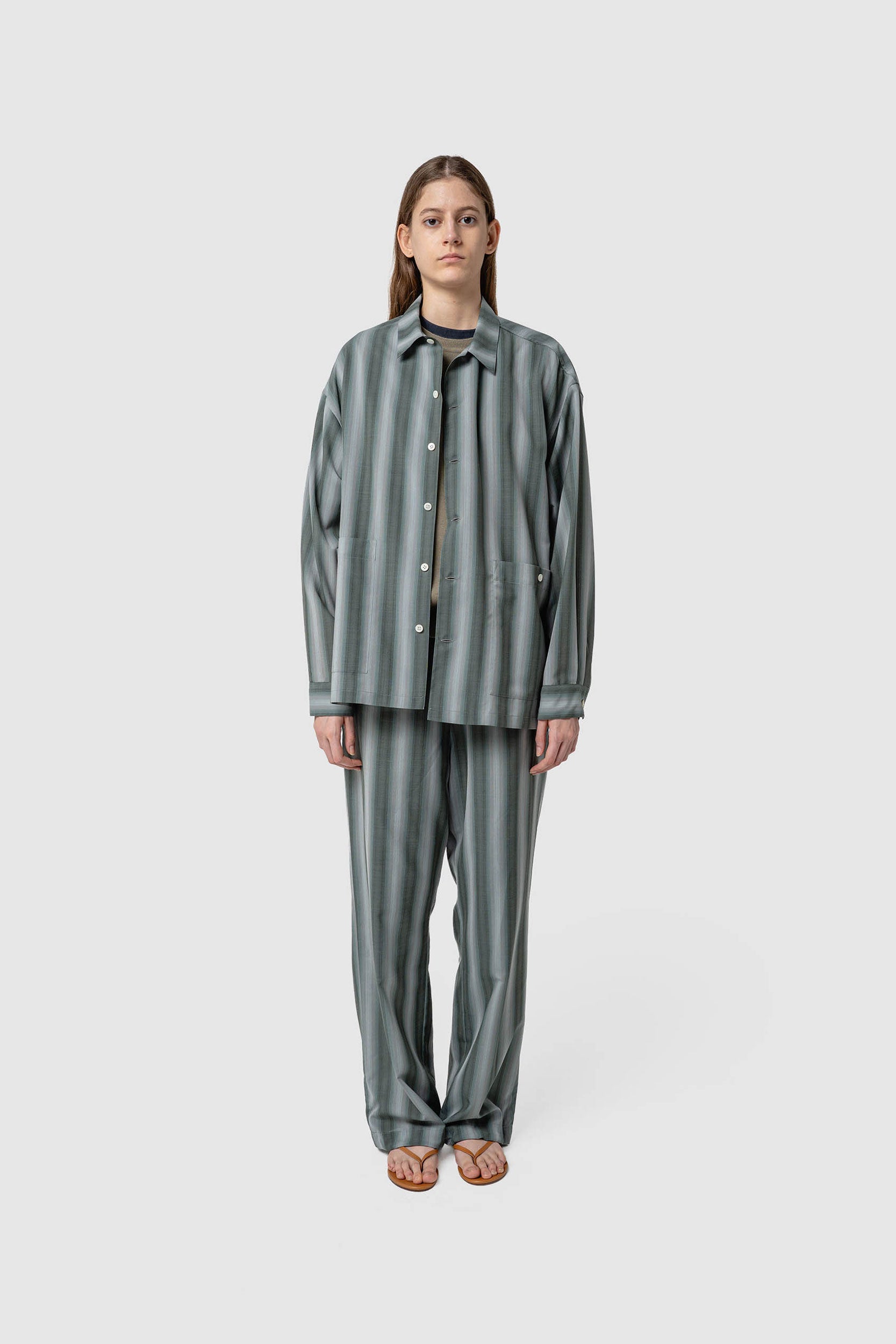 OMBRE STRIPE L/S SHIRT