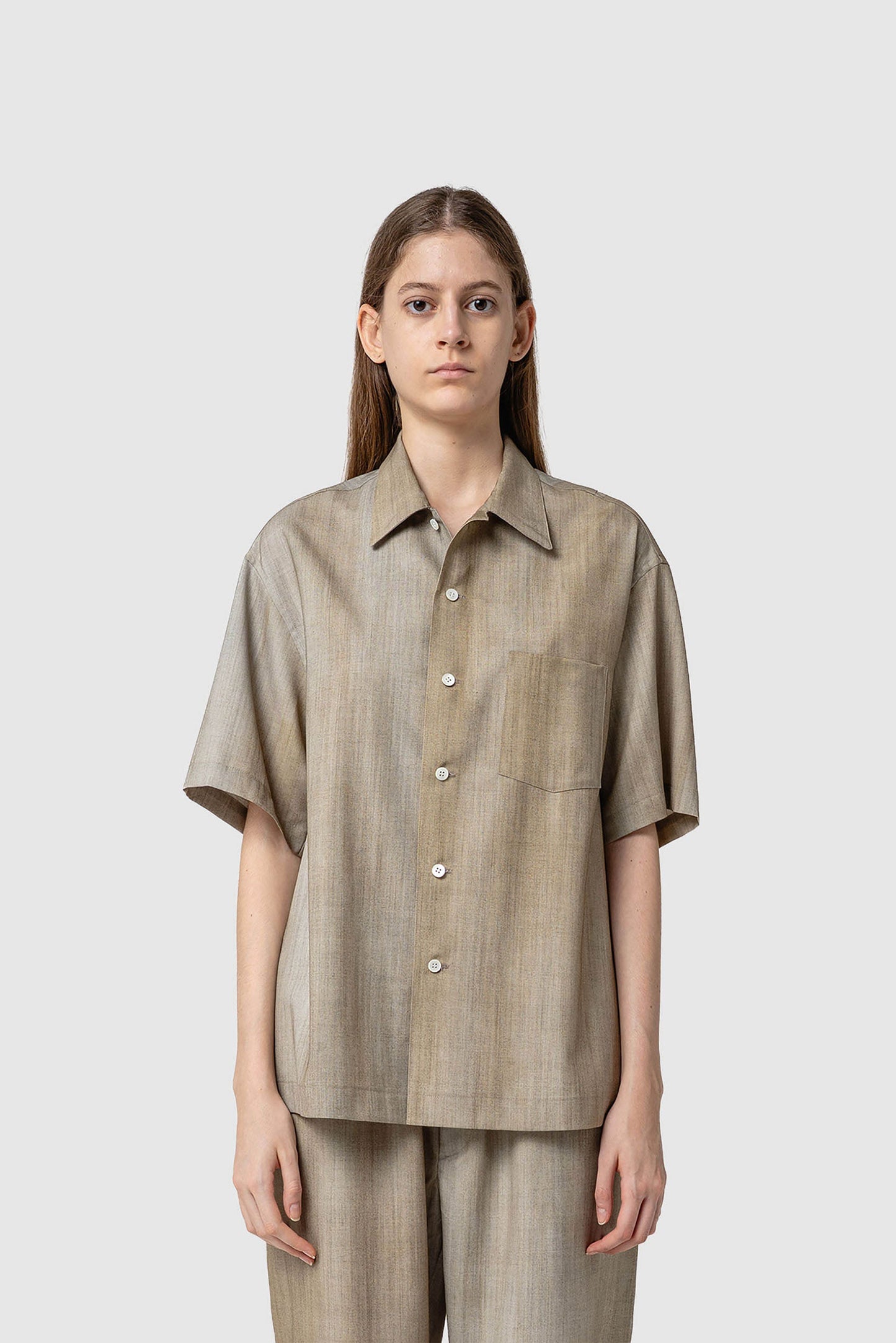 GRADATION WOOL S/S SHIRT