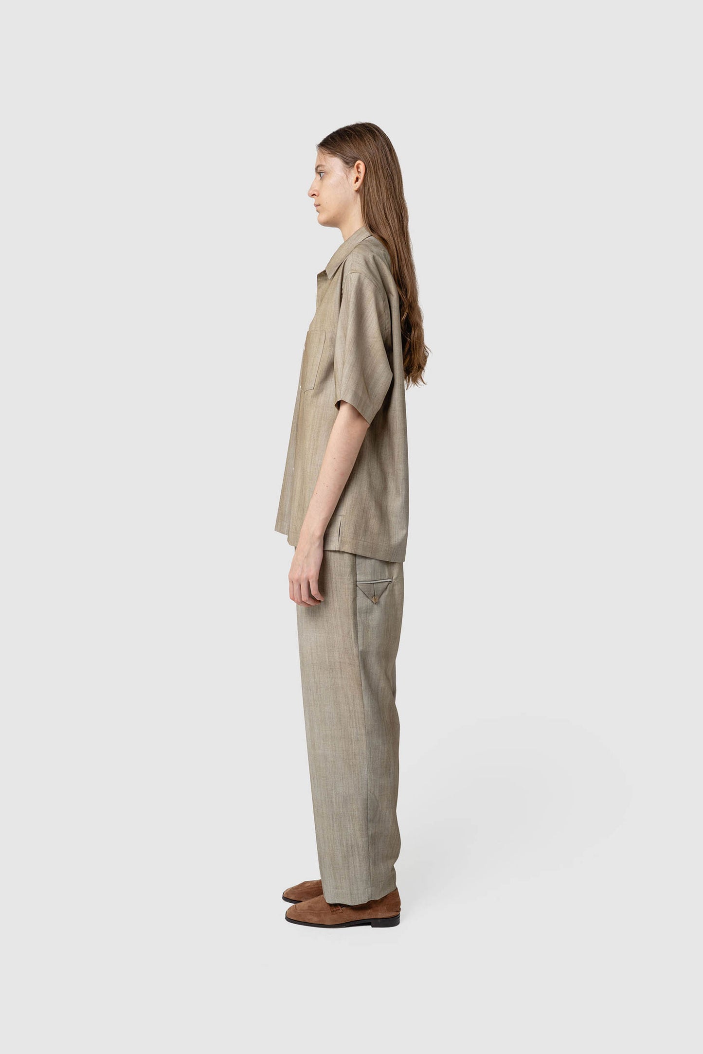 GRADATION WOOL S/S SHIRT