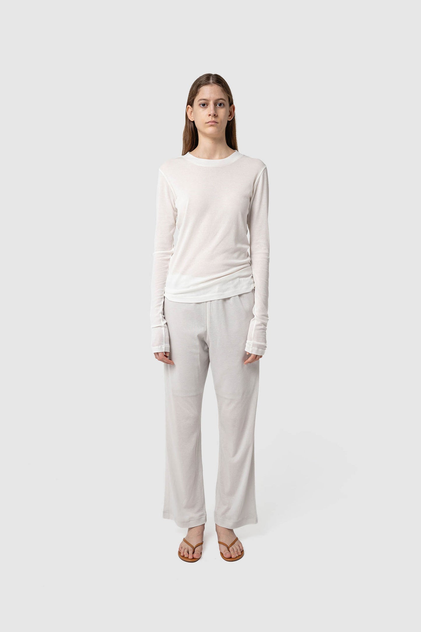 COTTON SHEER RIB L/S T-SHIRT