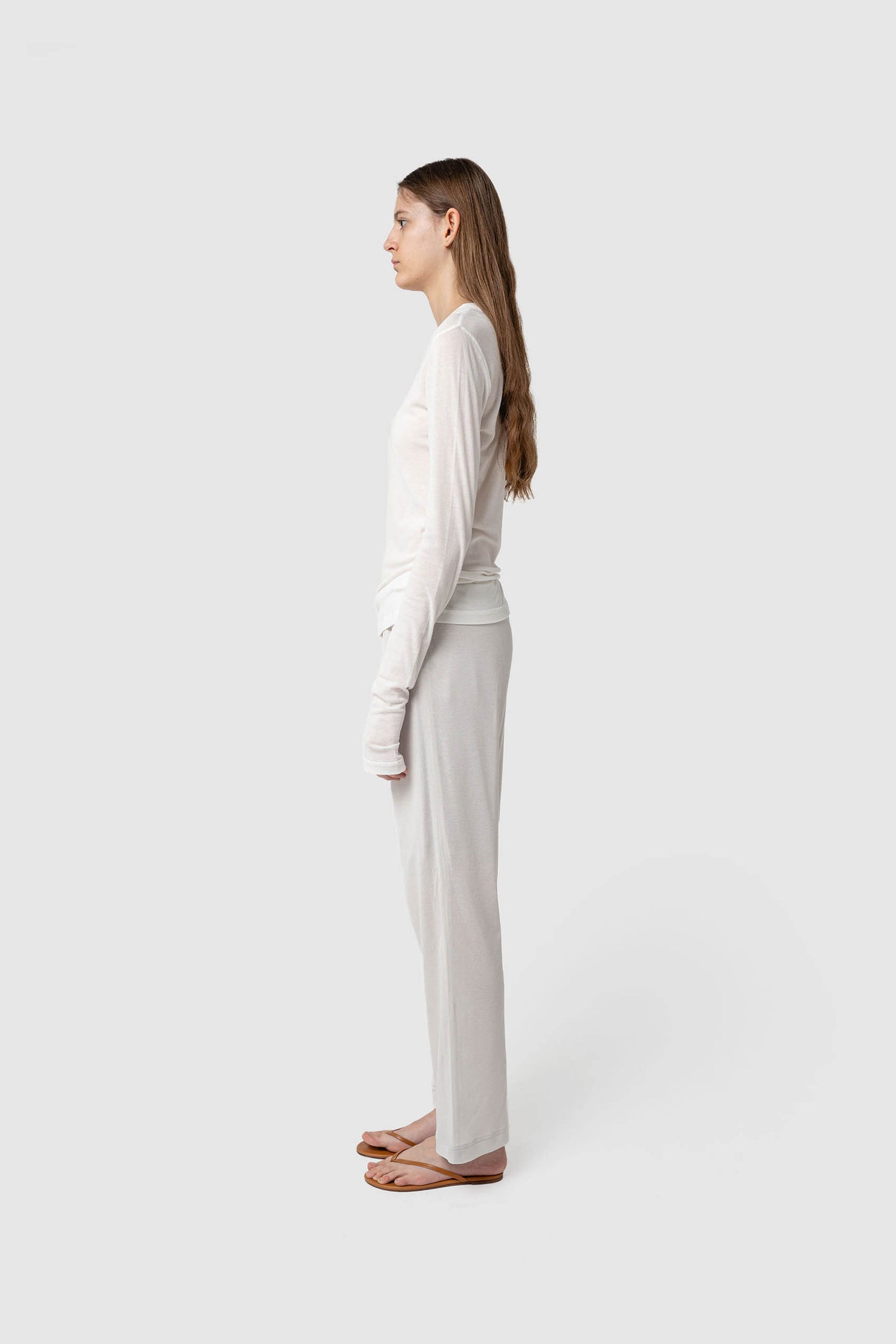 COTTON SHEER RIB L/S T-SHIRT
