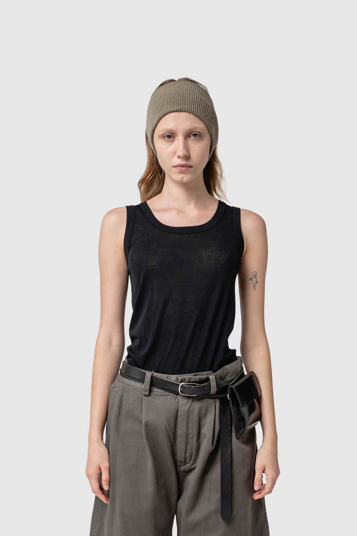Sheer Trimming Tank Top