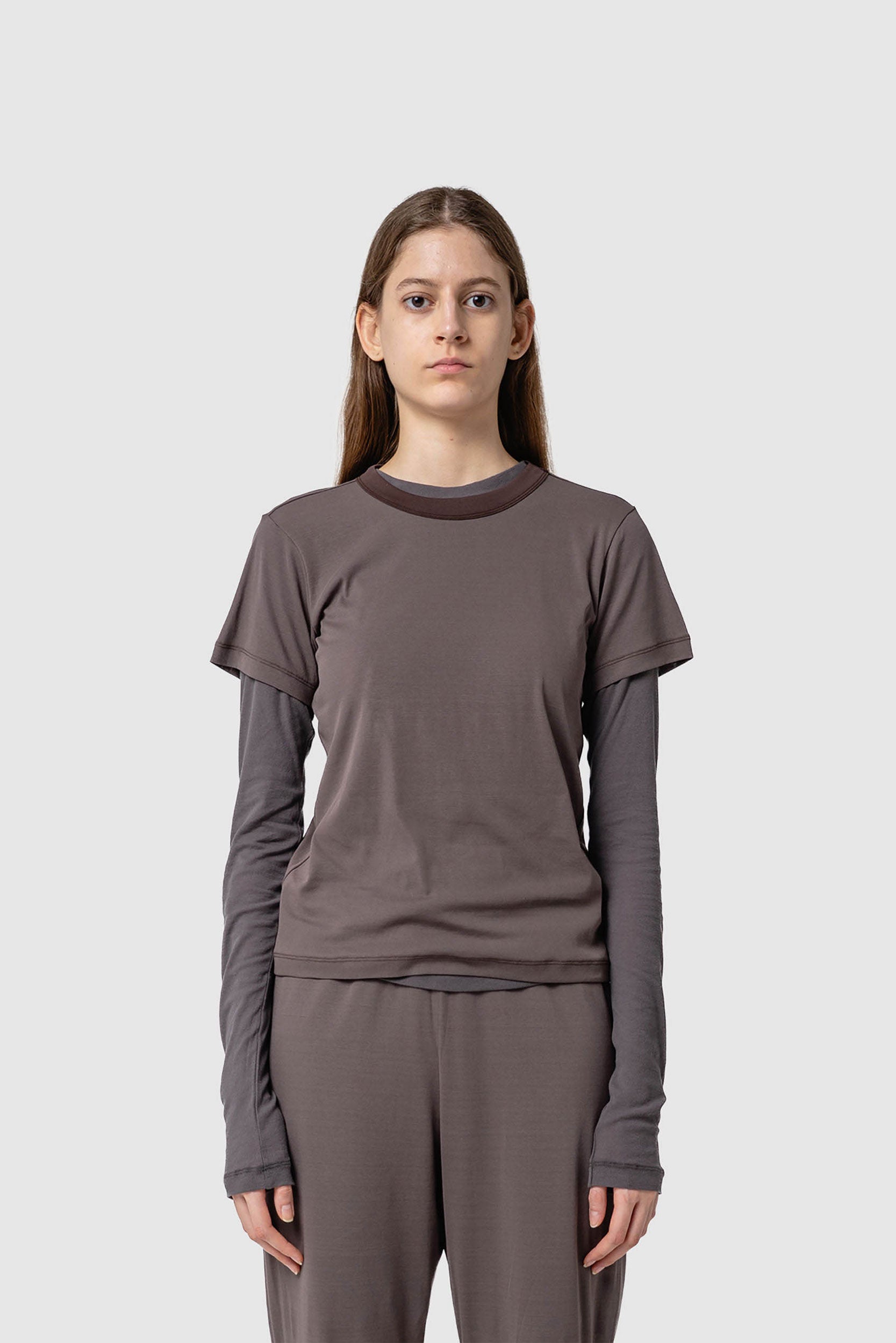 SHEER TRIMMING T-SHIRT