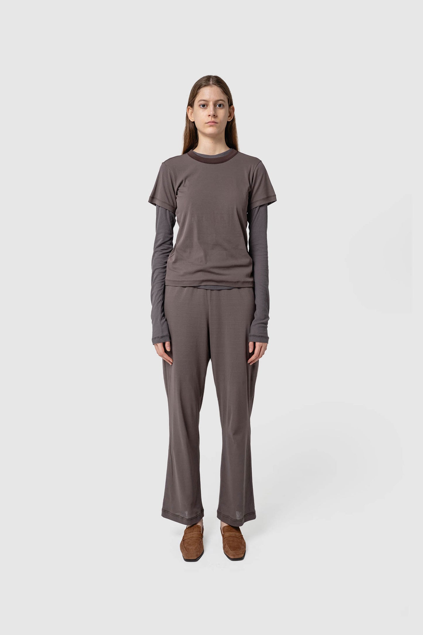 SHEER TRIMMING T-SHIRT