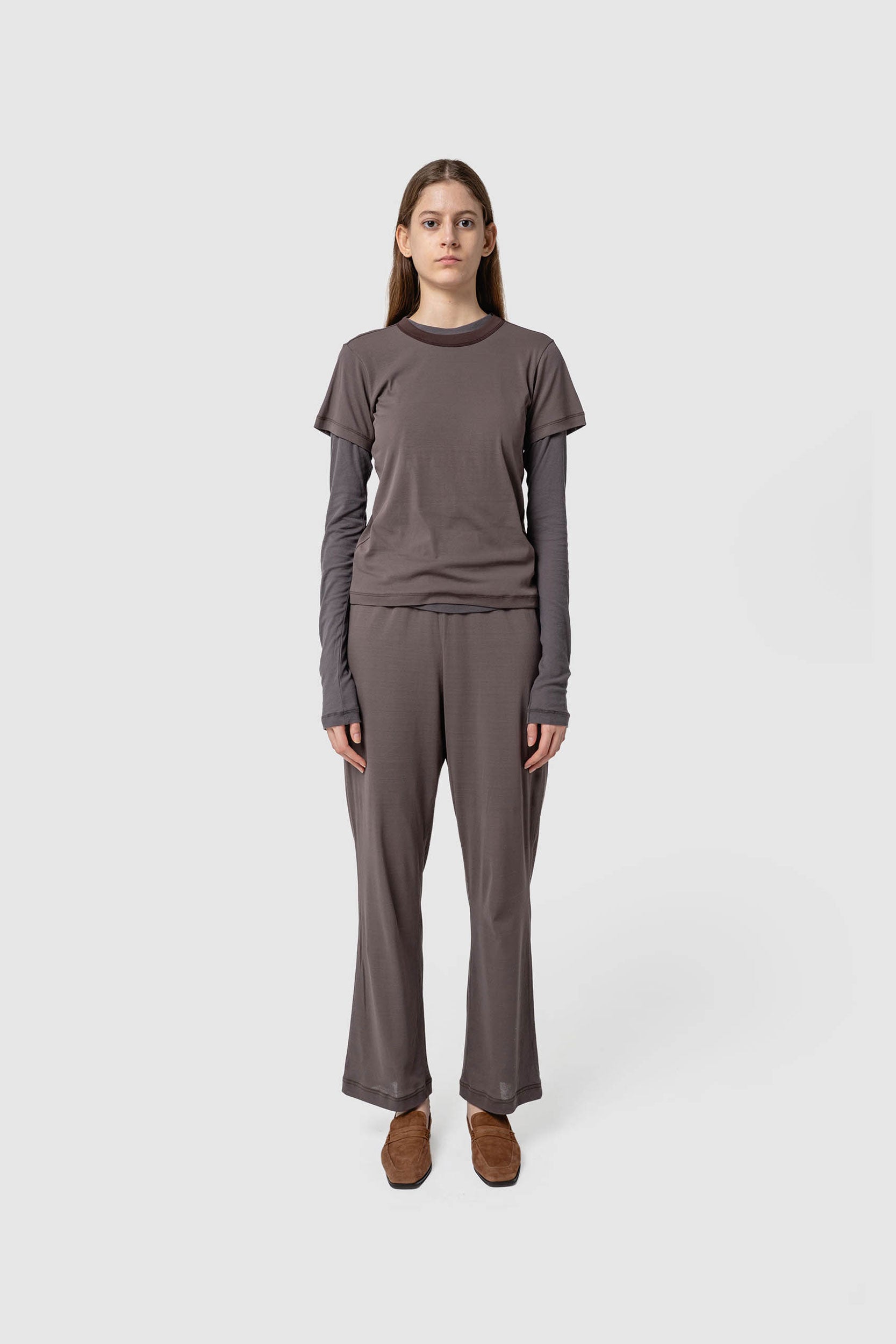SHEER TRIMMING T-SHIRT