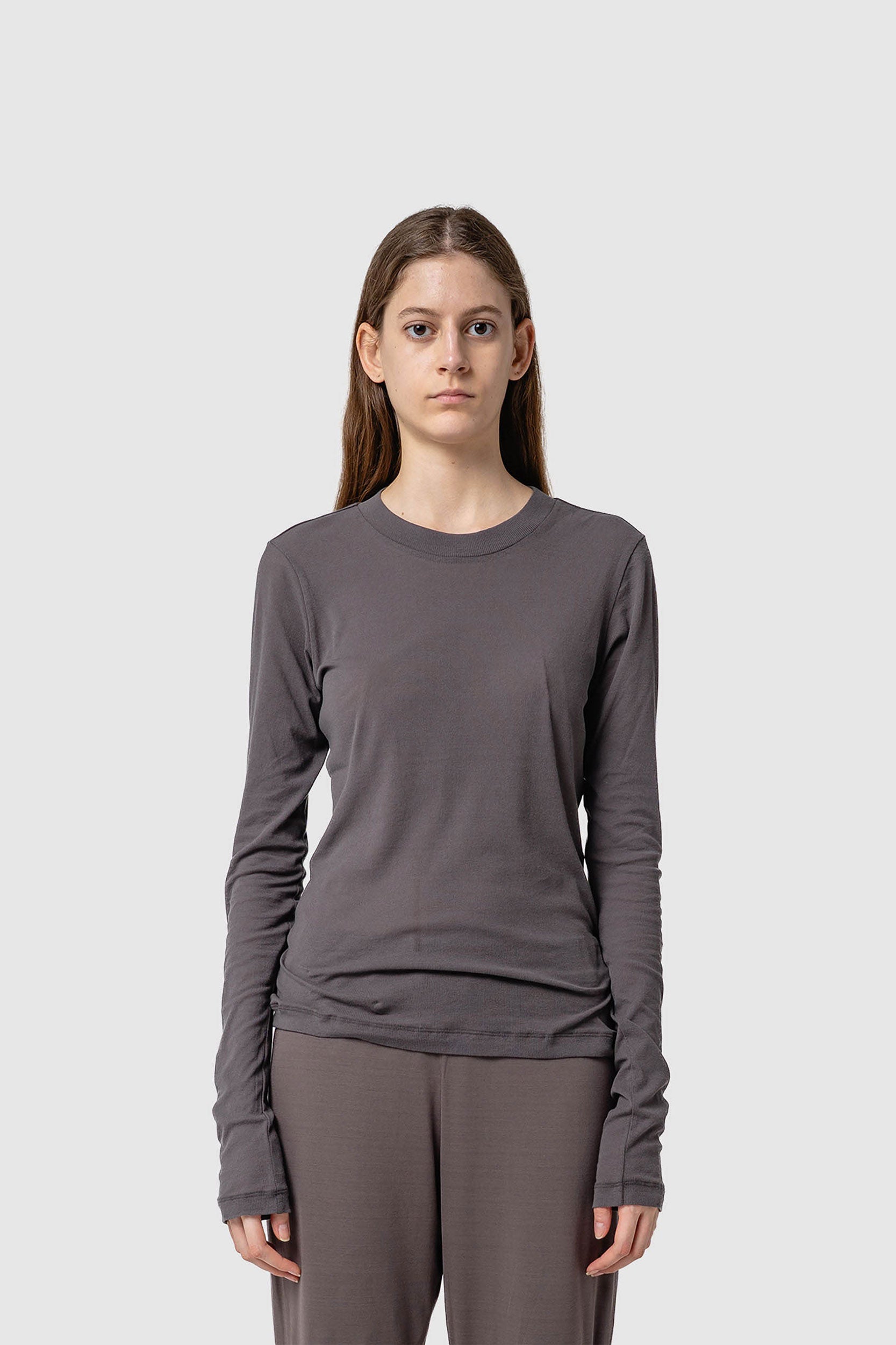 COTTON SHEER RIB L/S T-SHIRT