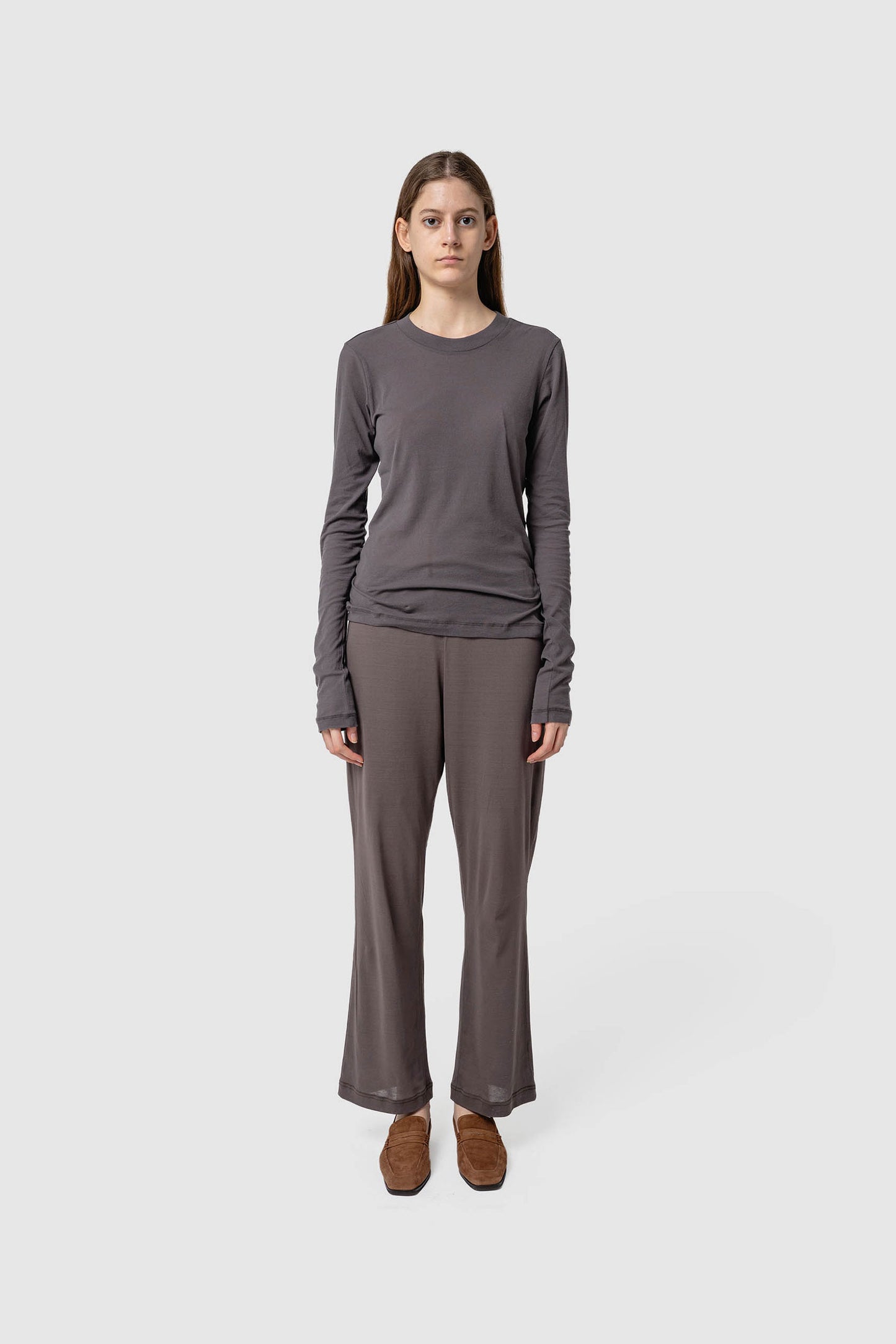 COTTON SHEER RIB L/S T-SHIRT