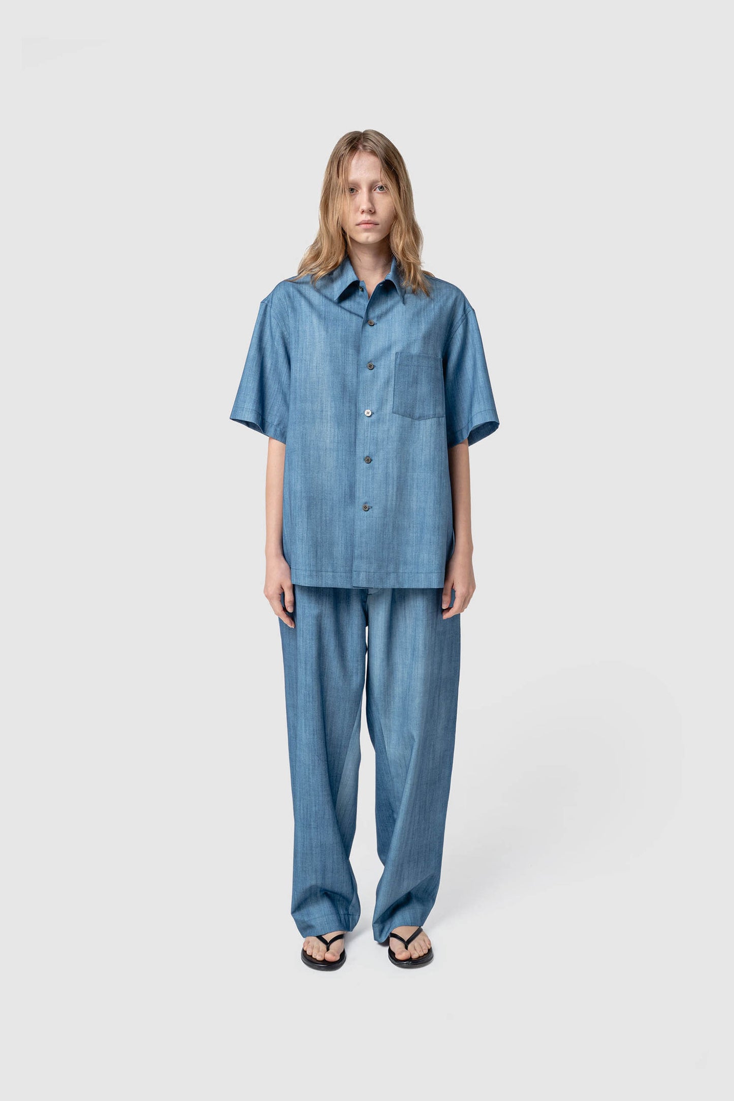 GRADATION WOOL S/S SHIRT