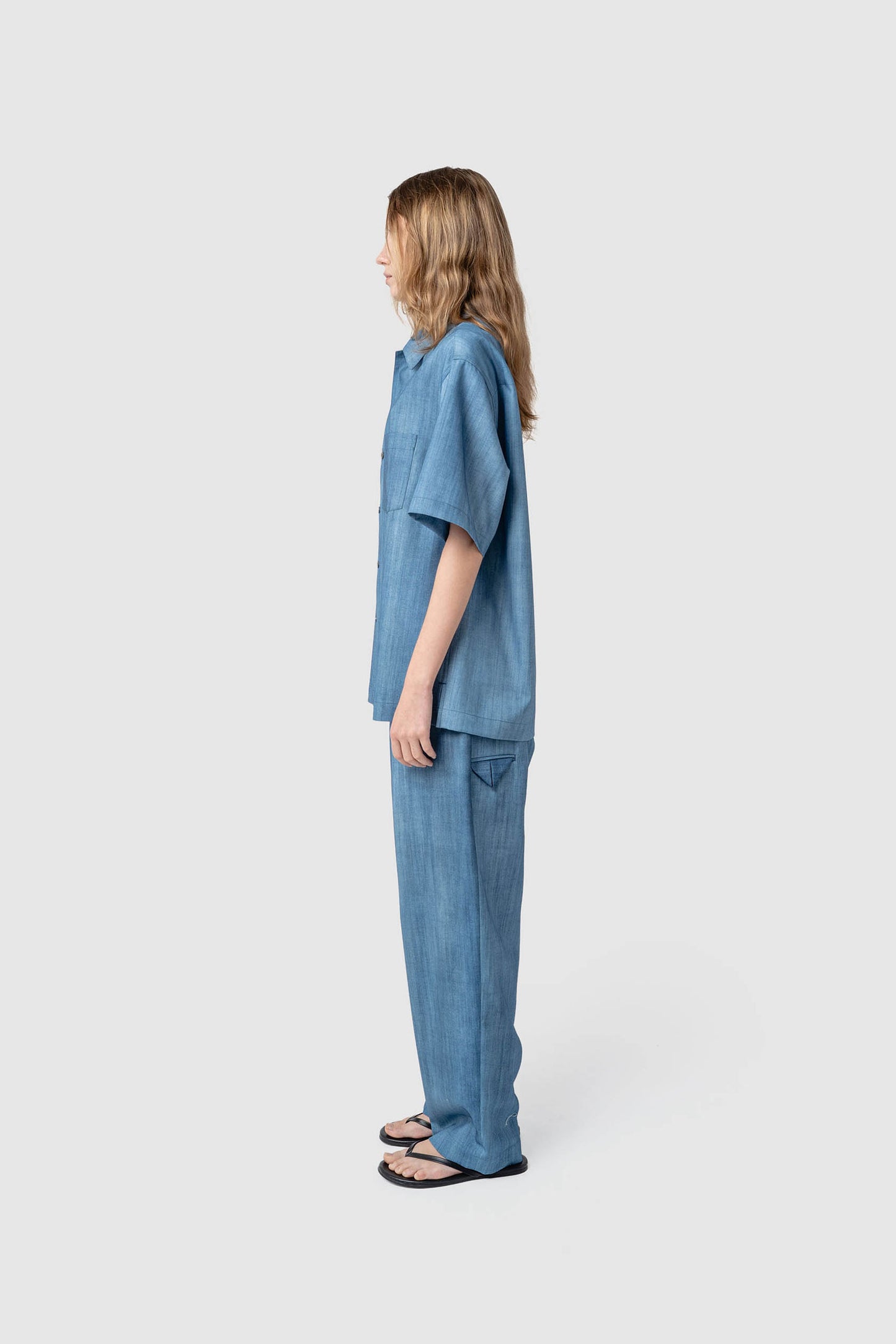 GRADATION WOOL S/S SHIRT