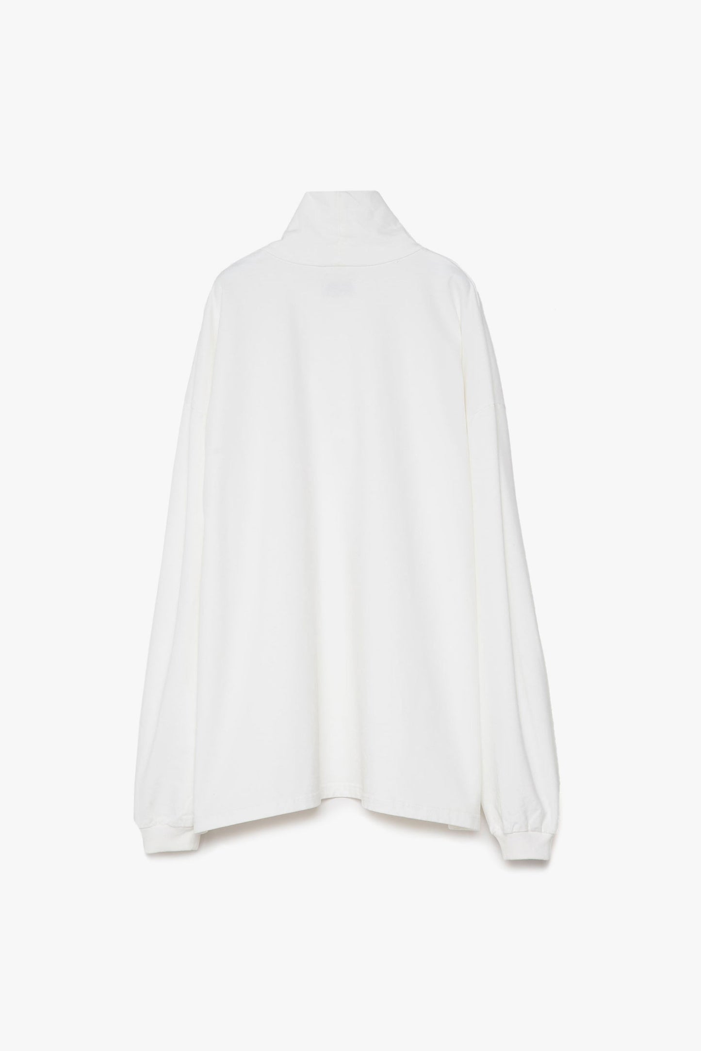 Brushed Cotton Pile Mock Neck T-shirt