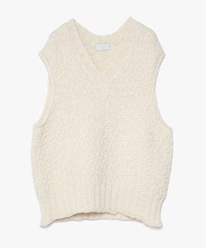 Wool Random Slub Knit Vest