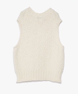 Wool Random Slub Knit Vest