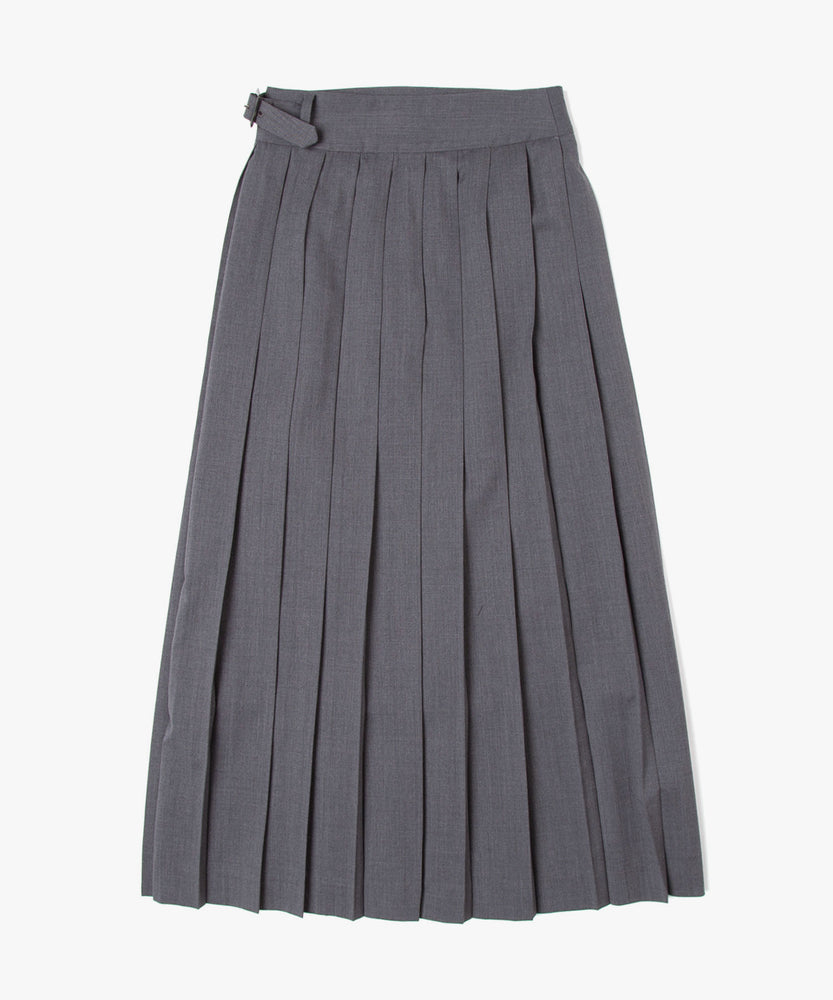 Recycled Polyester / Wool Pleated Skirt