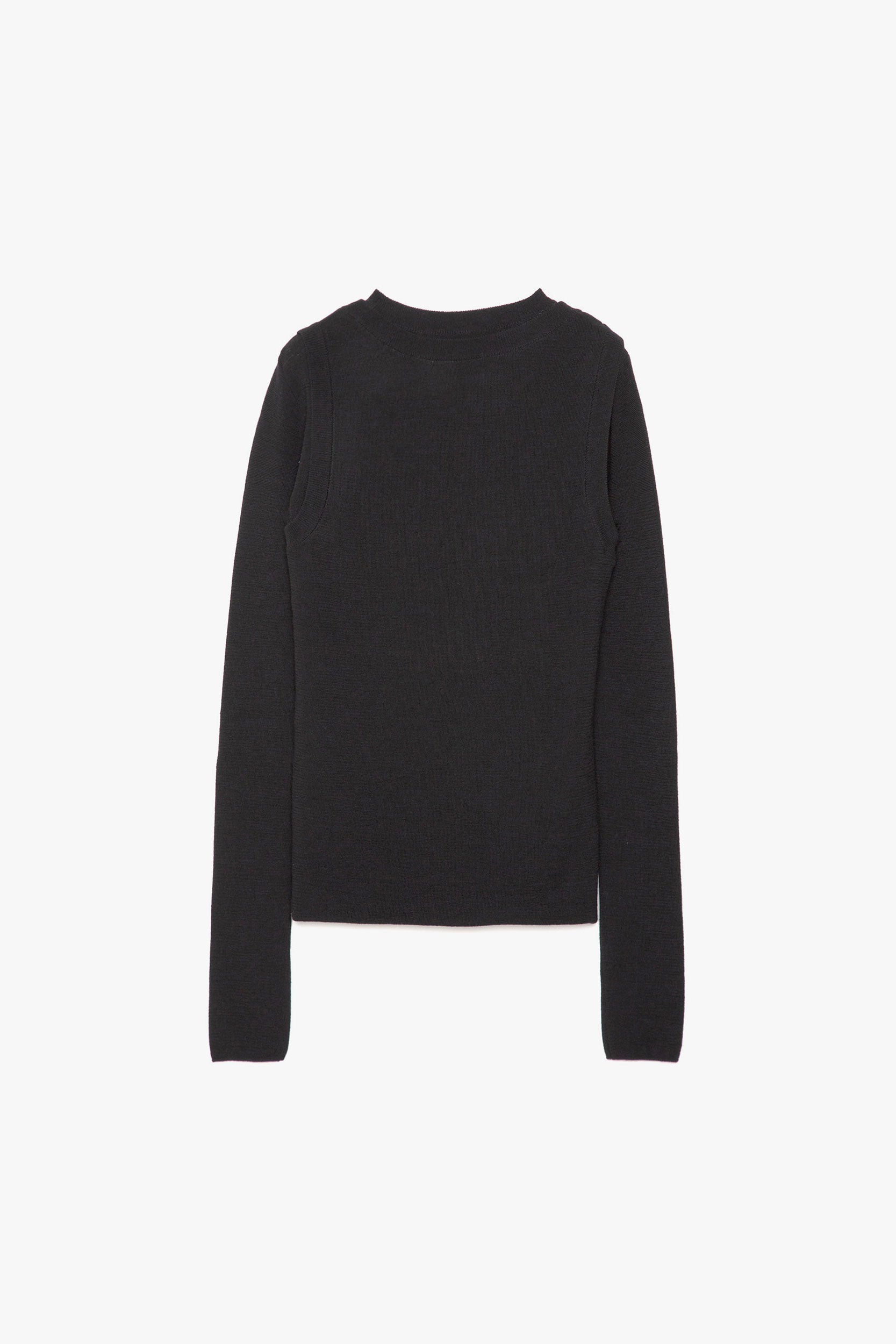 Wool Inside-Out Knit Top
