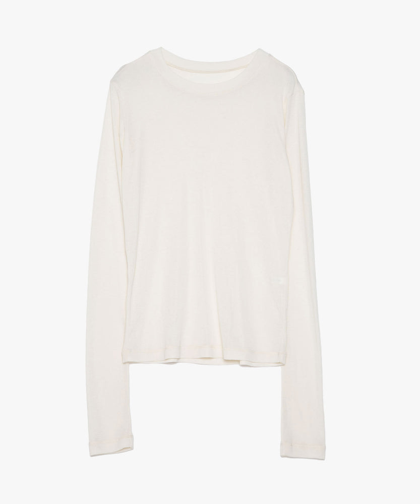 WOOL SHEER JERSEY TOP