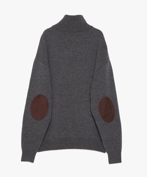 WOOL TERRY ZIP SWEATER