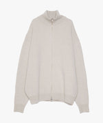 WOOL TERRY ZIP SWEATER