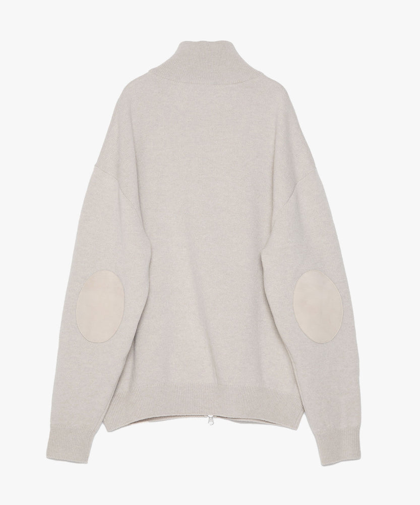 WOOL TERRY ZIP SWEATER