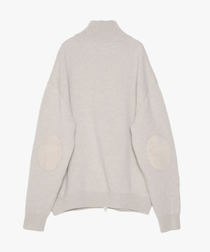 WOOL TERRY ZIP SWEATER