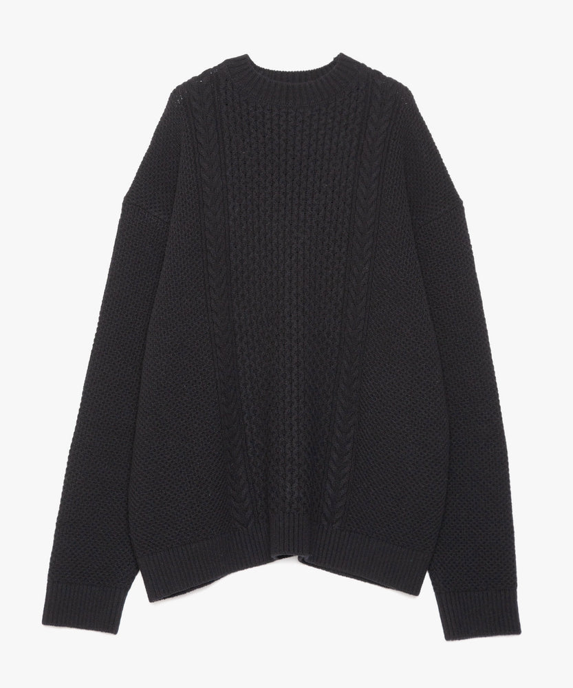 CABLE WOOL KNIT SWEATER