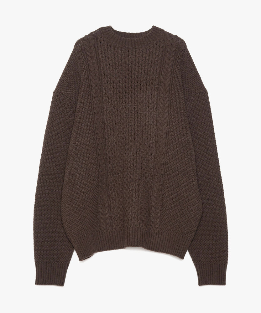 CABLE WOOL KNIT SWEATER