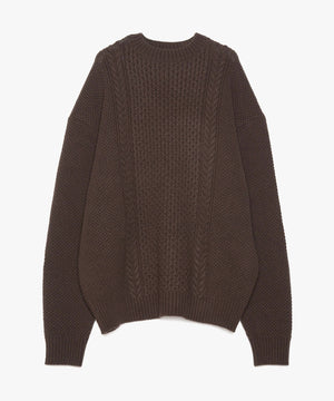 CABLE WOOL KNIT SWEATER