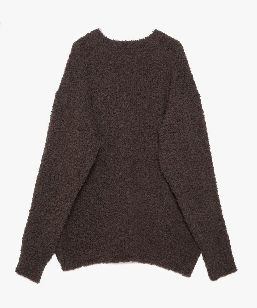 FUR WOOL KNIT CARDIGAN