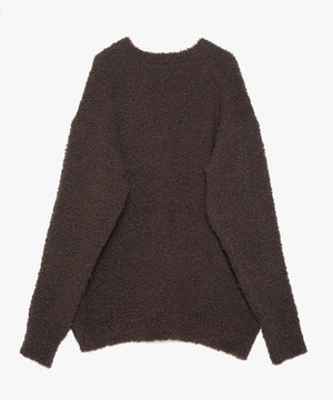 FUR WOOL KNIT CARDIGAN